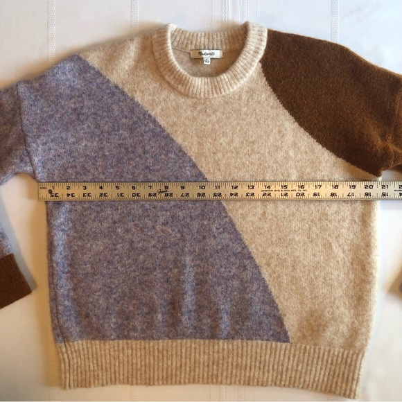 Madewell Cedarbrook Colorblock Pullover Wool Blend Crew Neck Sweater Size S - Picture 3 of 6
